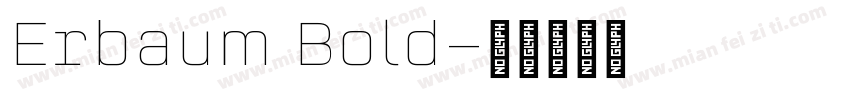 Erbaum Bold字体转换